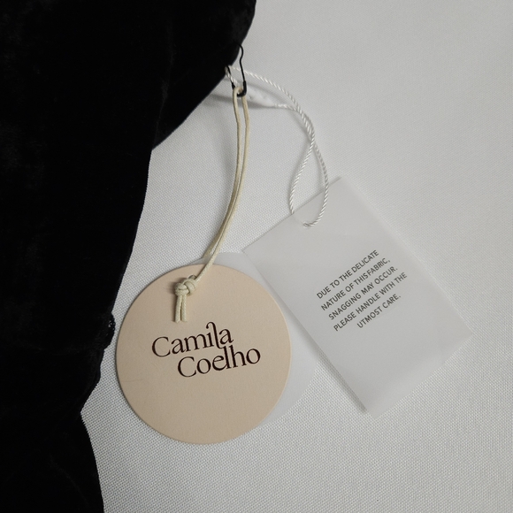 Revolve Camila Coelho Jaylene Mini Dress in Black viscose xs NWT - Picture 9 of 11